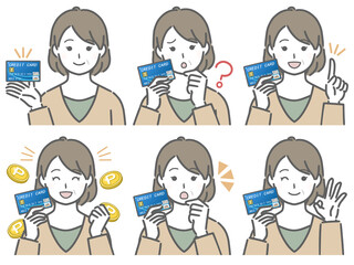 クレジットカードに関する色々　中年女性