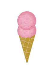 ice cream cone two Balls