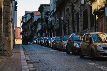 One of the streets in the center of Porto, Portugal.
