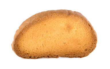 piece of sweet dried bread isolated on white background