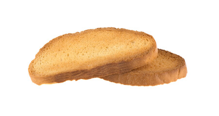 piece of sweet dried bread isolated on white background