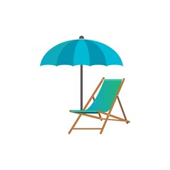 umbrella table sea logo vector