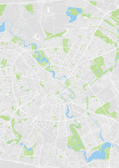 City map Minsk, color detailed plan, vector illustration