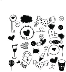 Doodle art cartoon hand drawn Holiday poster template. Very detailed With lots of objects illustration. Funny vector artwork. Corporate identity design.