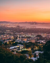 Sunset view over Berkeley, California