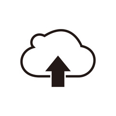 cloud symbol icon upload vector illustration