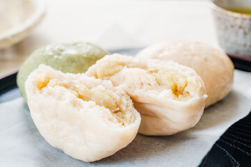 蒸しおやき　そら豆味噌