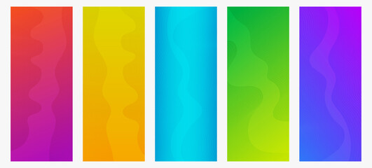Fototapeta premium Modern colorful gradient background with wave lines