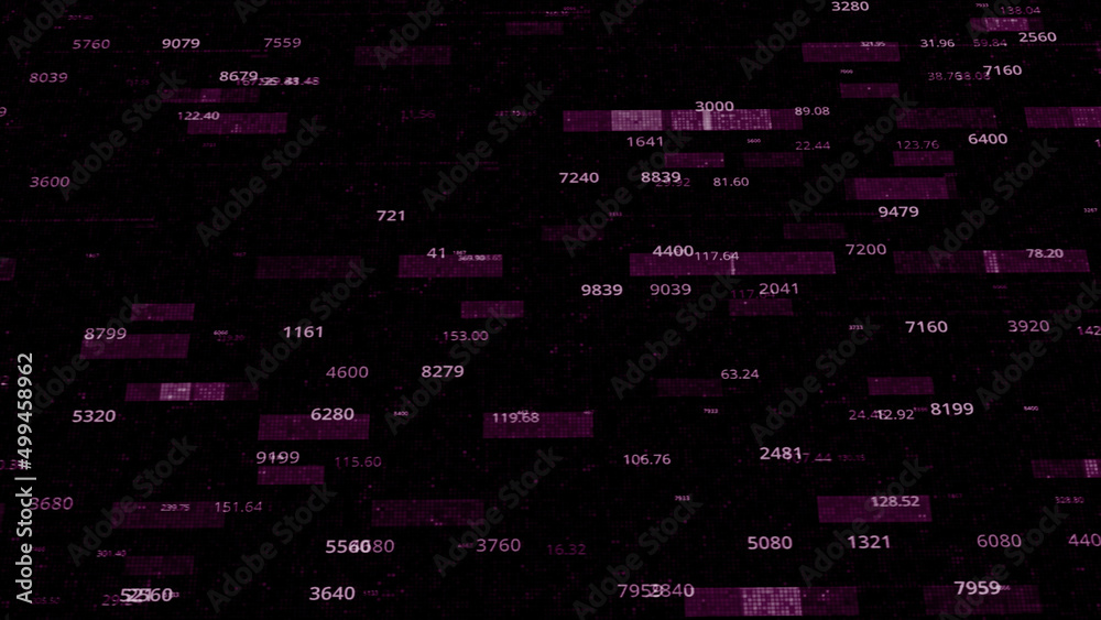 Aufkleber big data digital code running through the futuristic information technology computer. animation. dig