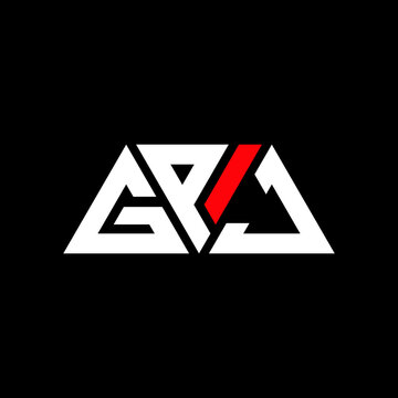 GPJ triangle letter logo design with triangle shape. GPJ triangle logo design monogram. GPJ triangle vector logo template with red color. GPJ triangular logo Simple, Elegant, and Luxurious Logo...
