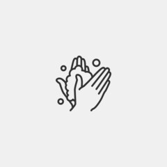 Obraz premium Wash_hands vector icon illustration sign