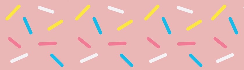 donut glaze. Decorative bright sprinkles texture pattern design	