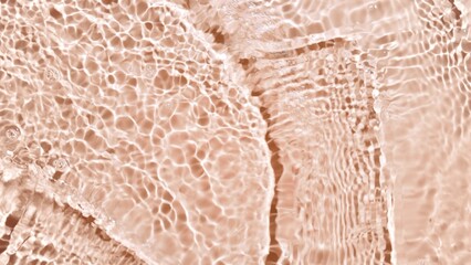 Water waves crossing and splashing on beige background | beauty background, skin hydration concept