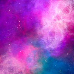 Violet and blue galaxy background, space wallpaper.