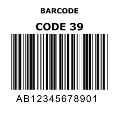 code with barcode. 1-D One-Dimensional Barcode Types. Set, collection of barcodes isolated on white background.Marketing, the concept of the Internet. Code 39