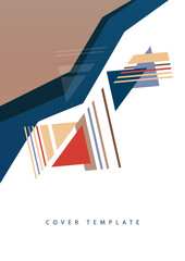 Abstract background of geometric shapes, triangles, lines. Technology business concept background. Style design. Vector