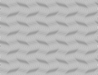 Abstratc background of swirle lines. Black and white line pattern with optical illusion effect.