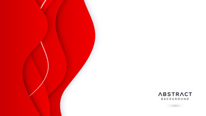 Abstract minimalist red wavy gradient background