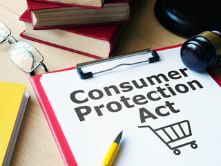 Consumer protection act is shown using the text