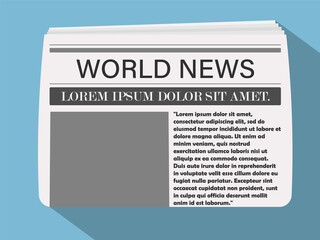 Newspaper icon. newspaper news flat icon. Vector illustration.
