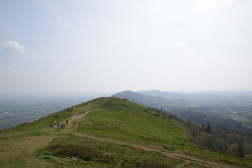 Fototapeta na wymiar a view of the Malvern hills near Worcestershire beacon 