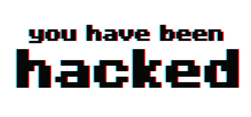 you have been hacked. Vector hacker icon or pictogram. Keylogger, cyber security concept. Technology data. Hybrid, and warfare, DDoS attack. Cyber war. Hackers, criminals. login, password. Digital pix