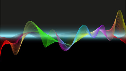 multicolored waves background