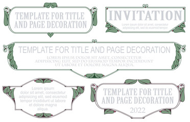 Vector template flyer, invitations or greeting cards.
