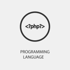 programing language vector icon illustration sign 