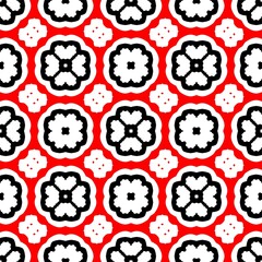 Seamless pattern with striped black red white diagonal lines. Rhomboid scales. Optical illusion effect. Geometric tile in op art. Vector illusive background. Futuristic vibrant design.Graphic modern.