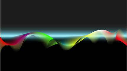 multicolored waves modern background