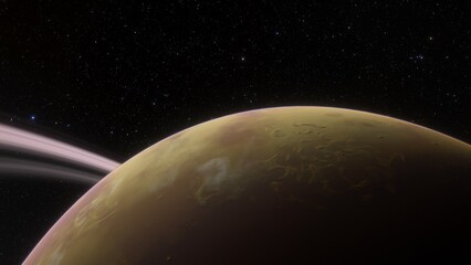 Fototapeta na wymiar Planets and galaxy, science fiction wallpaper