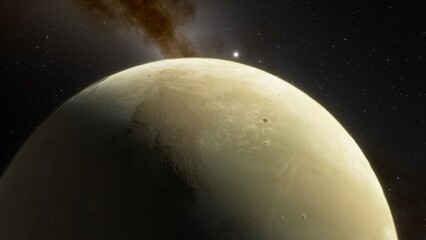 Planets and galaxy, science fiction wallpaper