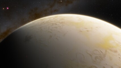 Naklejka premium Planets and galaxy, science fiction wallpaper