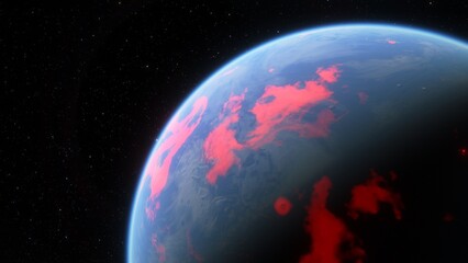 Planets and galaxy, science fiction wallpaper