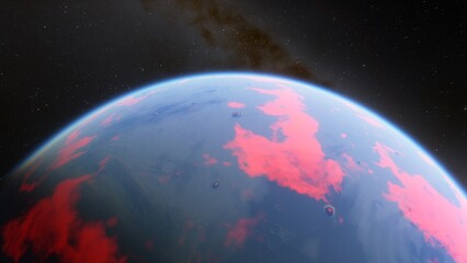 Planets and galaxy, science fiction wallpaper