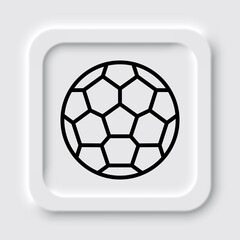 Fototapeta premium Football simple icon vector. Flat design. Neumorphism design.ai