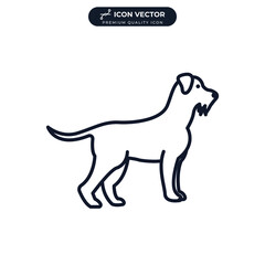 schnauzer dog icon symbol template for graphic and web design collection logo vector illustration