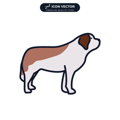 st bernard dog icon symbol template for graphic and web design collection logo vector illustration