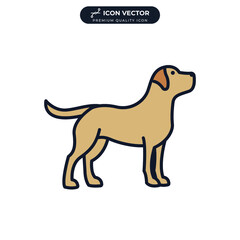 labrador retriever icon symbol template for graphic and web design collection logo vector illustration