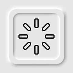 Fototapeta premium Loading simple icon vector. Flat design. Neumorphism design.ai