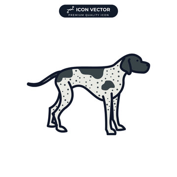 pointer dog icon symbol template for graphic and web design collection logo vector illustration
