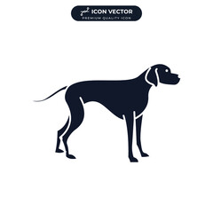 pointer dog icon symbol template for graphic and web design collection logo vector illustration