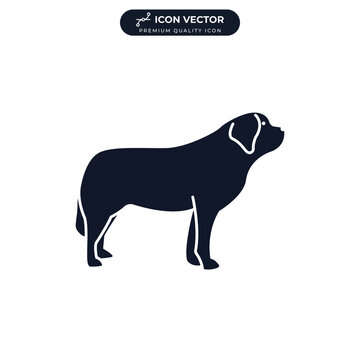 st bernard dog icon symbol template for graphic and web design collection logo vector illustration
