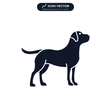 labrador retriever icon symbol template for graphic and web design collection logo vector illustration