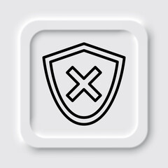 Security simple icon vector. Flat design. Neumorphism design.ai