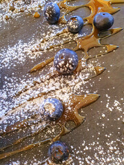 very tasty blueberry on the plate