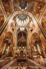 Fototapeta na wymiar interior of the church of st mary
