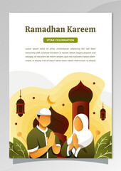 Happy on fasting Ramadan flyer