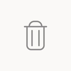 Outline trash vector icon sign symbol